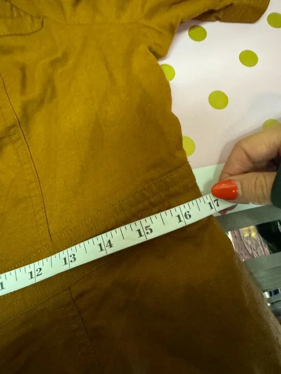 Madewell Button-Front Puff-Sleeve Midi Dress Size 12 NWT - Picture 15 of 16